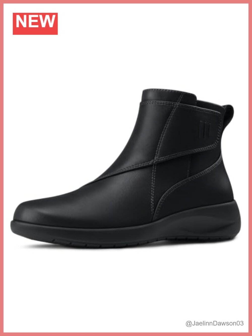 Women's Ankle Boots Slip On Comfortable Arch Support Low Wedge Booties